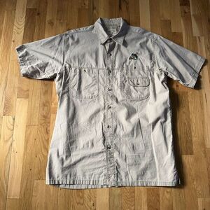 Red Head Men's Large Cotton‎ Pockets Embroidered Bass Fish S/S Button Shirt
